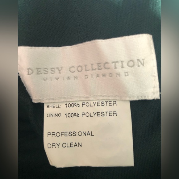 NWOT Dessy Collection Chiffon Overlay Maxi Dress in Evergreen - Size 6 - Picture 5 of 7